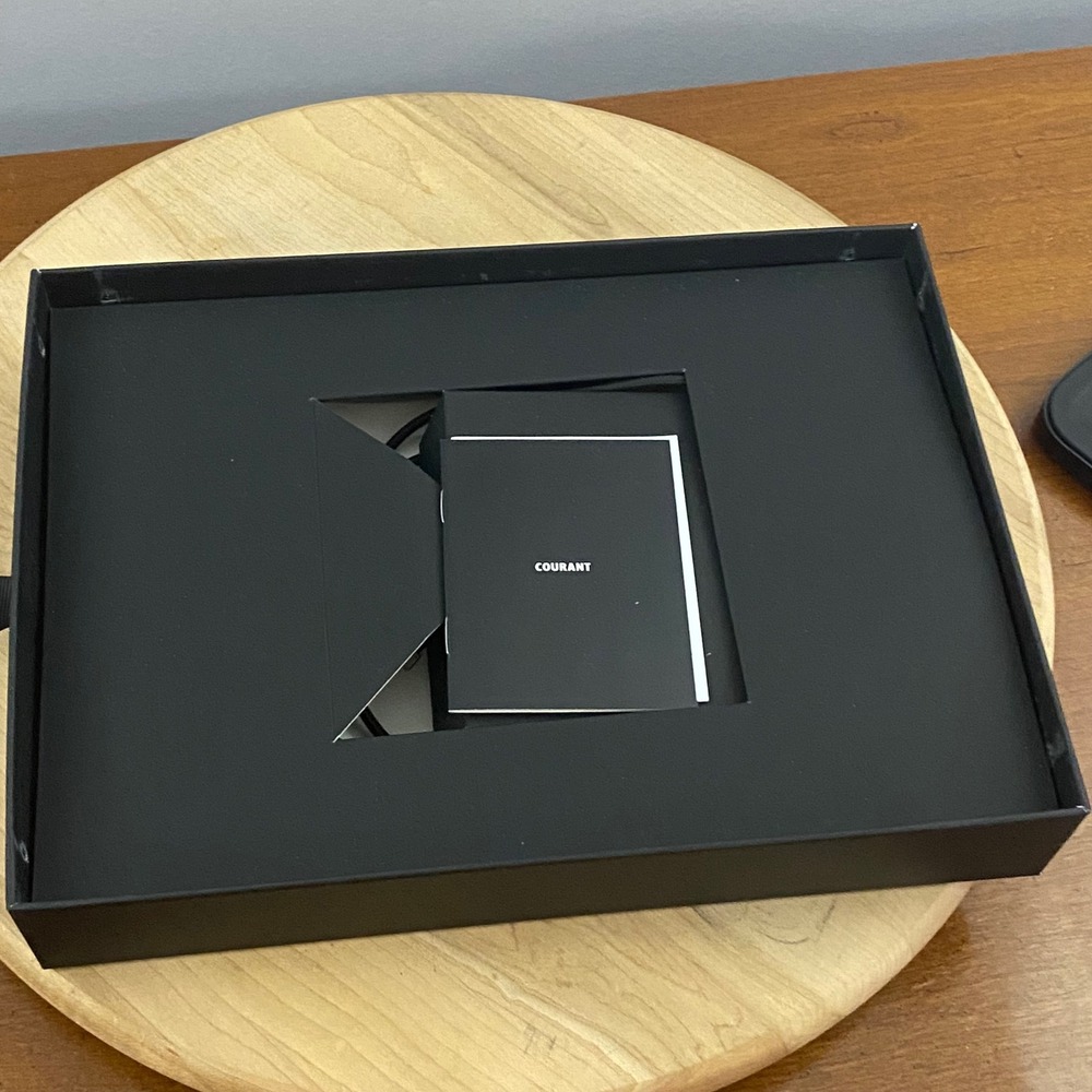 Courant Catch:3 Classics Black Leather Wireless Charger Valet Tray TESTED WORKS - Picture 6 of 8